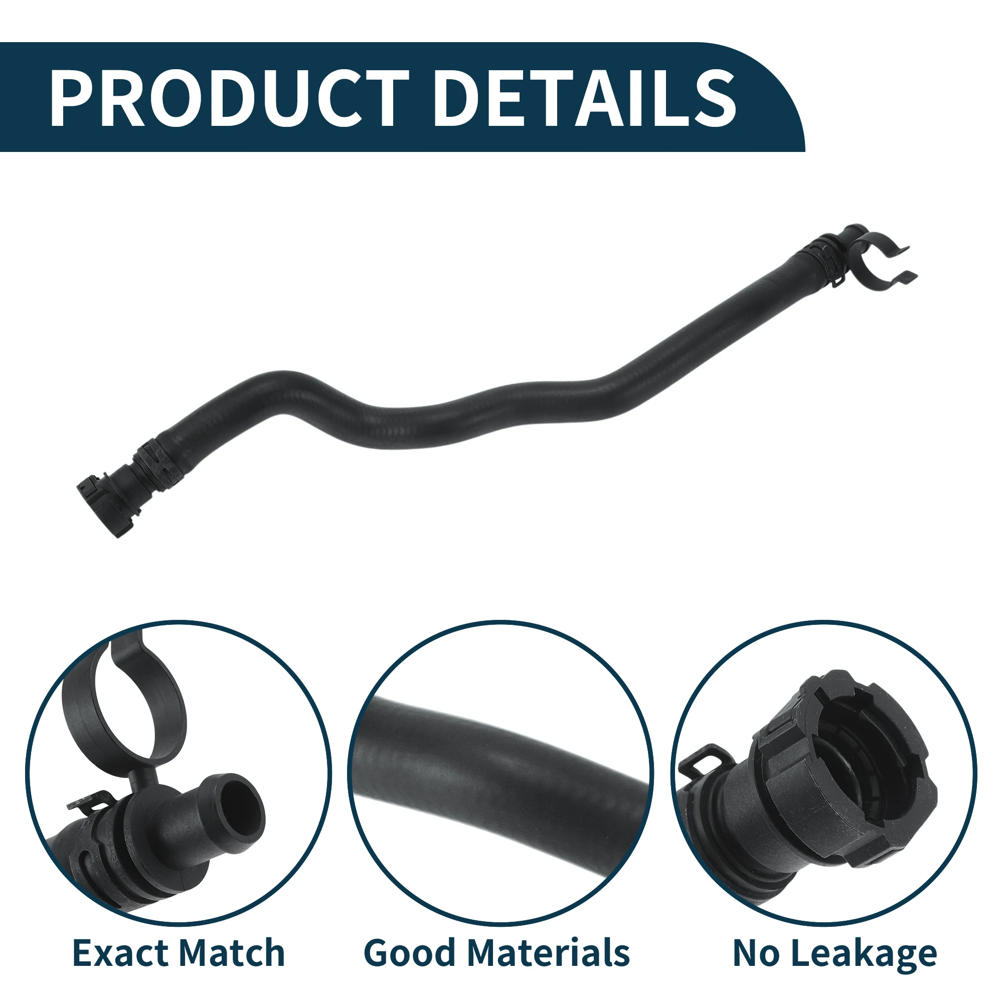 

UXCELL Шланг радиатора Шланг обогревателя Выпускной шланг радиатора NoCN1118K580AD для Ford EcoSport 2016-2017 Резиновая выходная система теплого воздуха