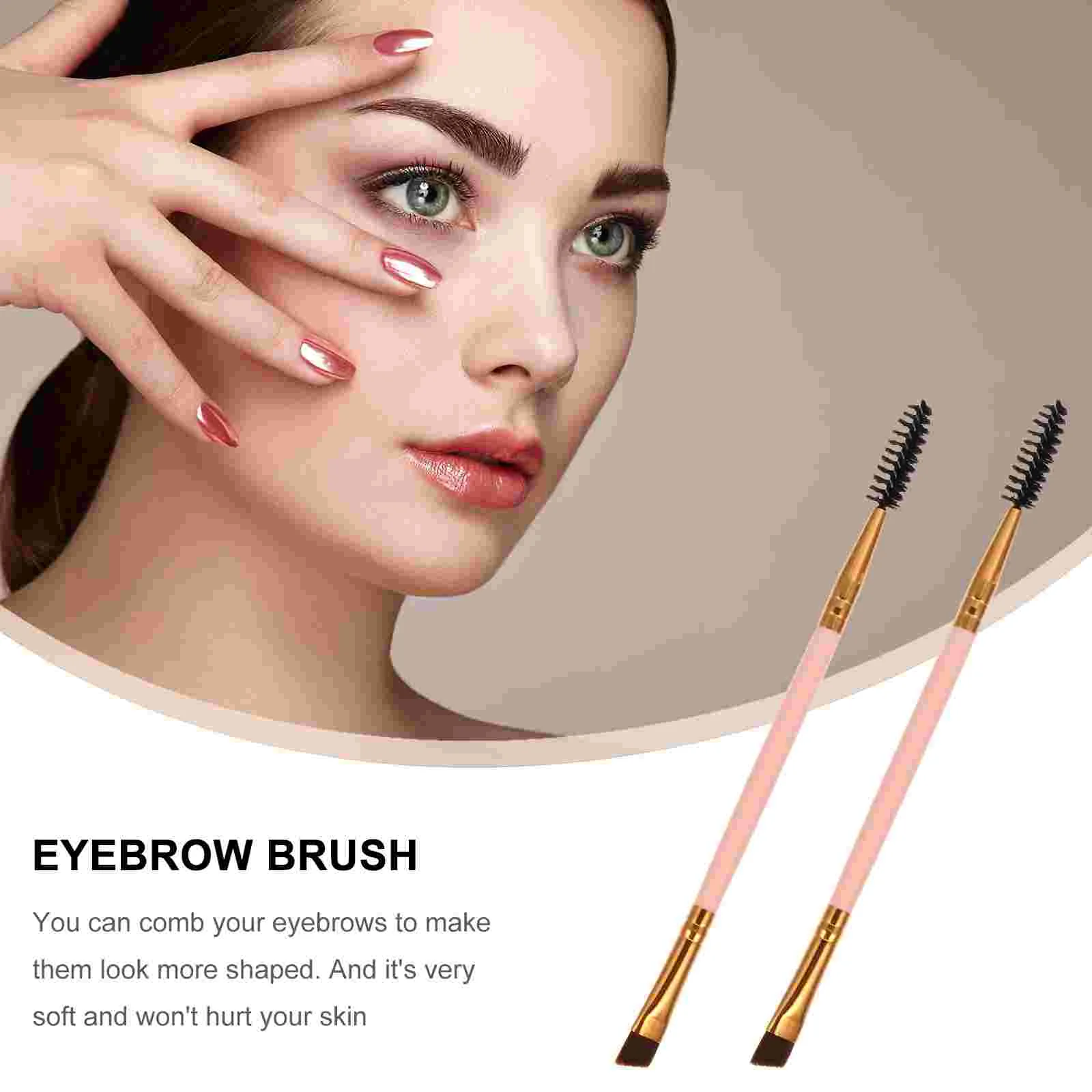 6 Pcs Eyebrow Brush Mascara Eyelash Curling Makeup Double Ended Wooden Handle Spoolie Miss