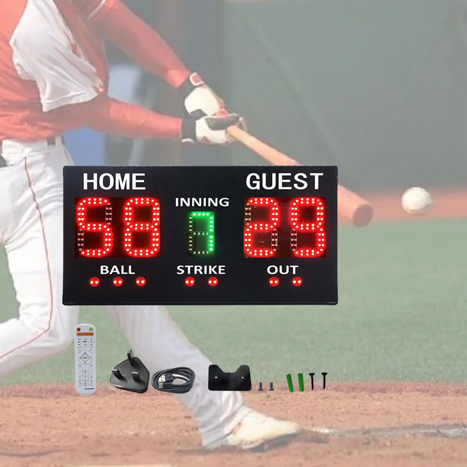 

Baseball Scoreboard with Remote Portable Digital Scoreboard for Outdoor