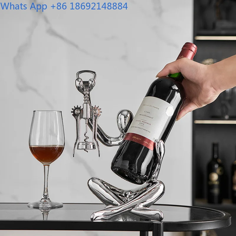 

Simple High-End Wine Rack Hotel Living Room Restaurant Wine Cabinet Ornament Decoration Light Luxury Small Ornament Gift
