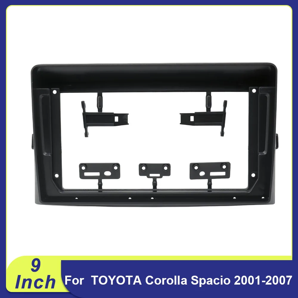 

9-дюймовая автомобильная панель-накладка для аудиосистемы и GPS-навигации, комплект для установки на приборную панель, декоративная рамка для TOYOTA Corolla Spacio 2001-2007