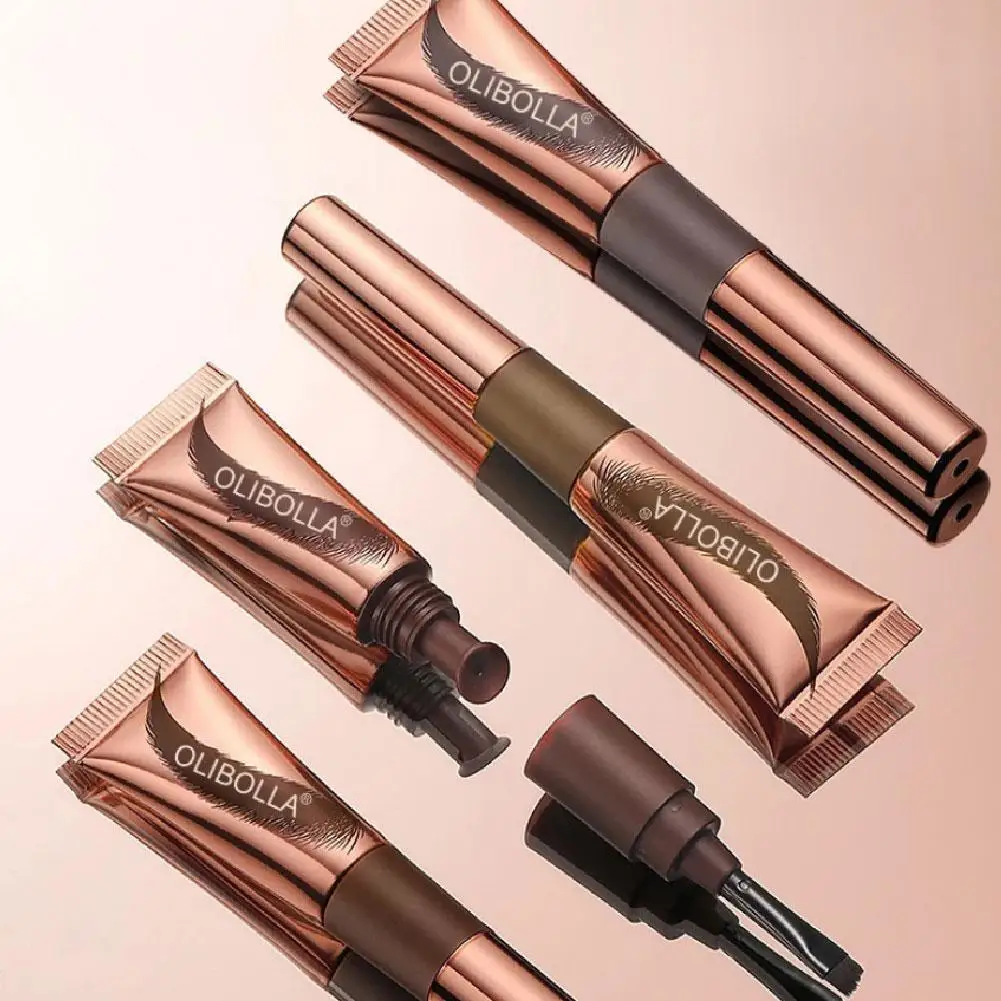 กันน้ํา Peel-off Eyebrow Enhancers แต่งหน้าสีดําธรรมชาติง่ายสีน้ําตาลเจล Lasting Brow สวมใส่ Tint Brow Eyebrow Dye Tattoo Y3G6