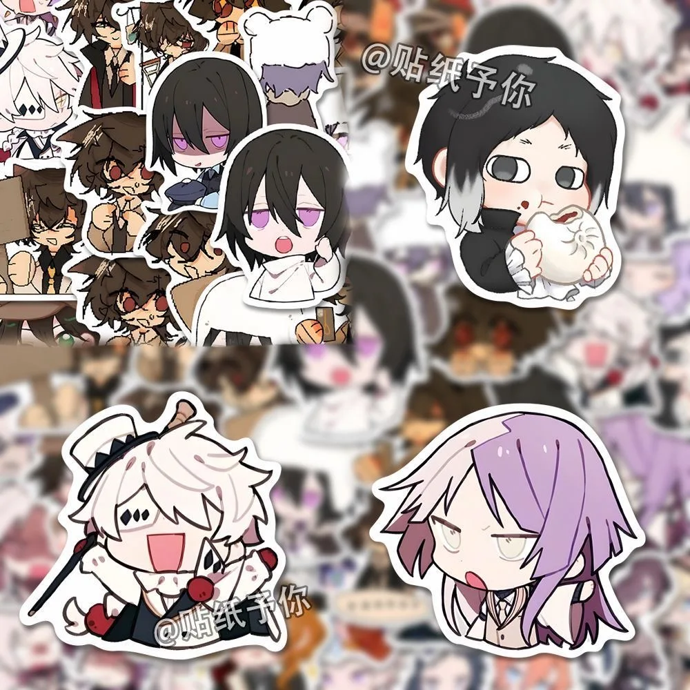 128 Q-version Cosplay Cute and Cute Wenhao Inuyo Stickers Nakajima Atsushi Anime Notebook Decoration