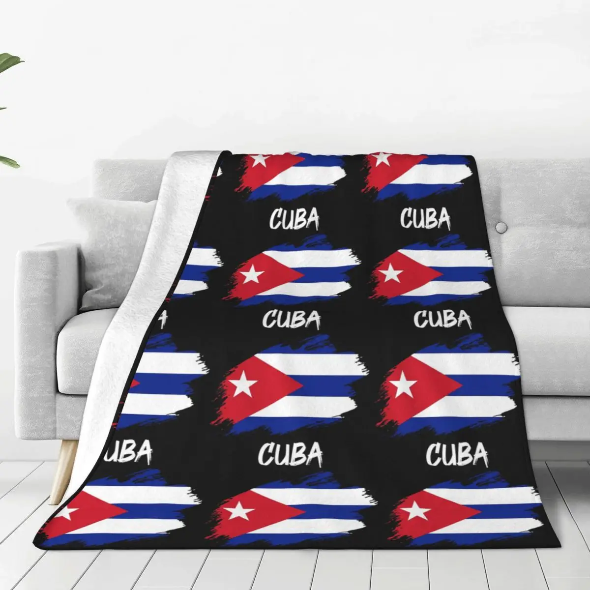Cuba Cuban Flag Blanket Soft Warm Flannel Throw Blanket Bedding for Bed Living room Picnic Travel Home Sofa