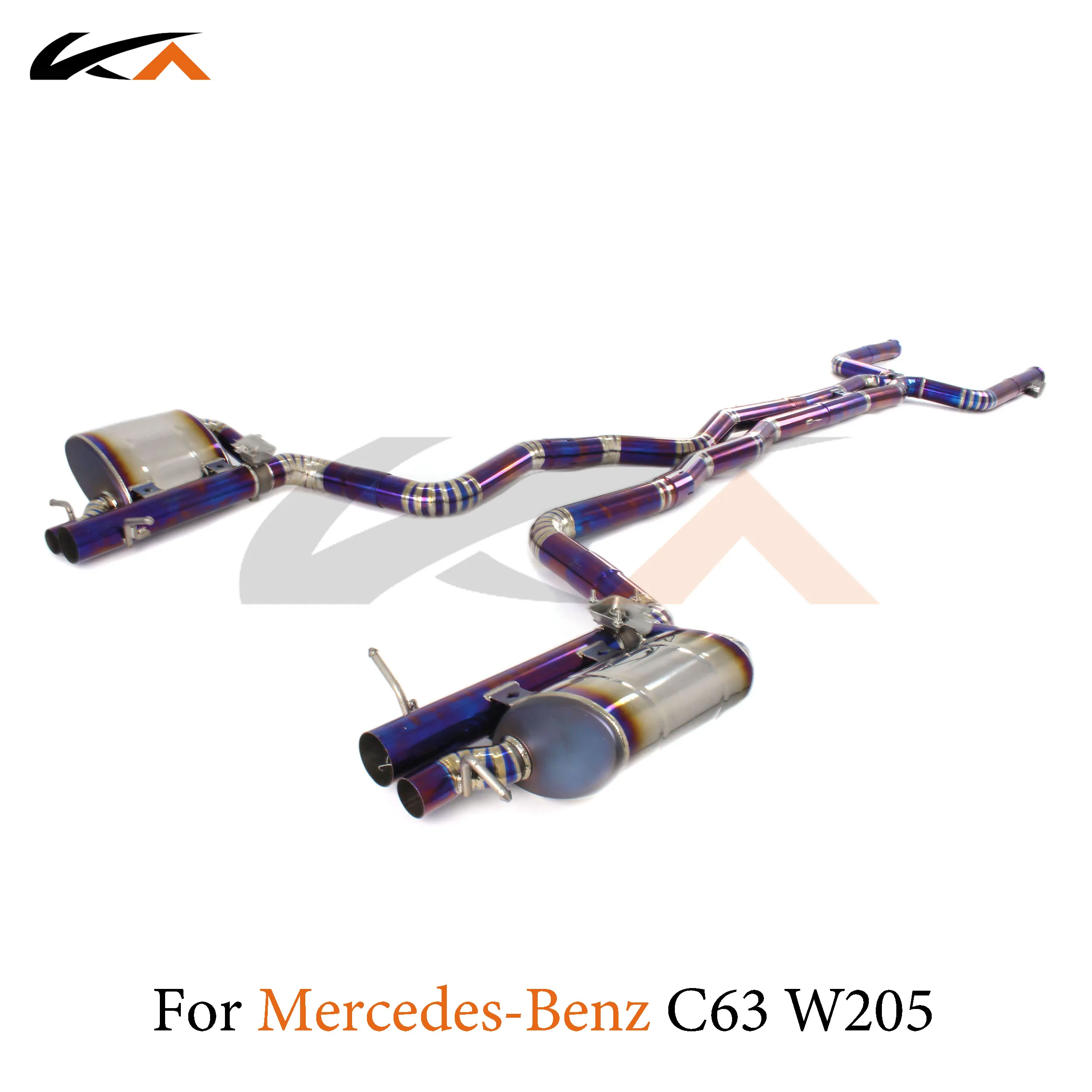 KA Tuning exhaust system titanium alloy catback for Mercedes-Benz C63 W205 rear section performance parts muffler valve