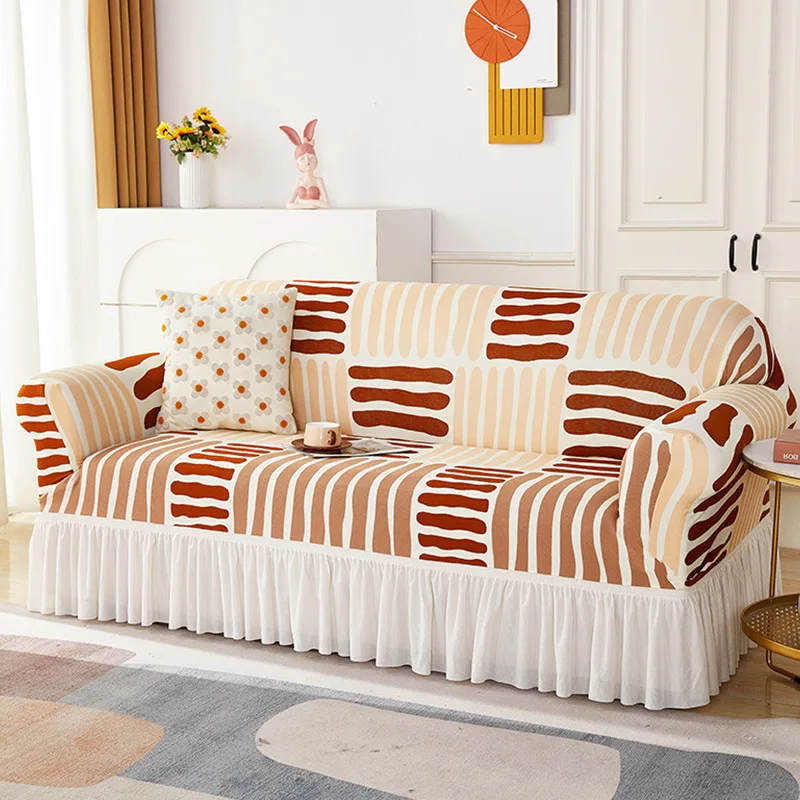 

Sofa cover non-slip all-inclusive armrest skirt sofa cover summer Bohemian luxury wind three-person sofa towel