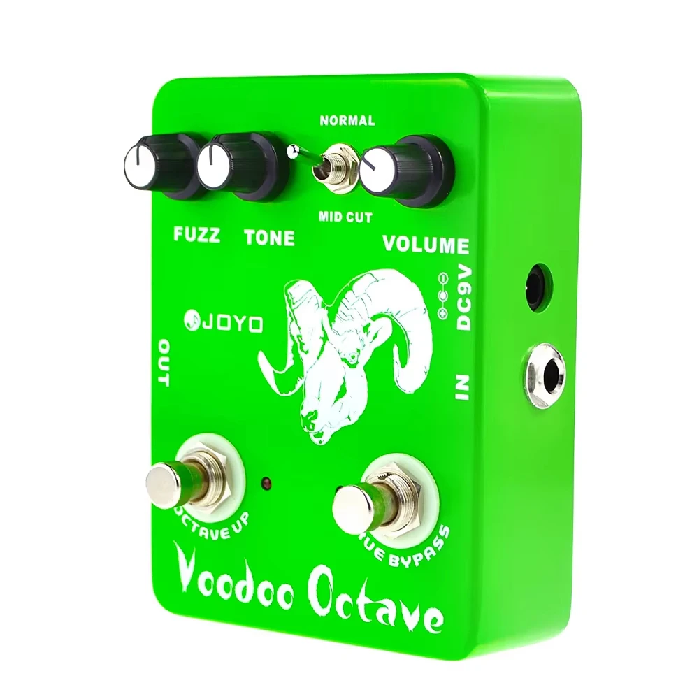 JOYO JF-12 Voodoo Octave Fuzz Guitar Effect Pedal Both Distortion and Octave Effect True Bypass Electric Guitar Bass Pedal