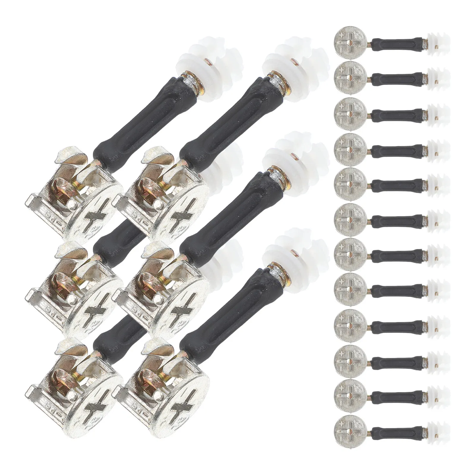 24Sets Furniture Cam Locks Fittings Adjustable Cabinet Wardrobe Drawer Fixing Fastener Assembly Durable Hardware Kit