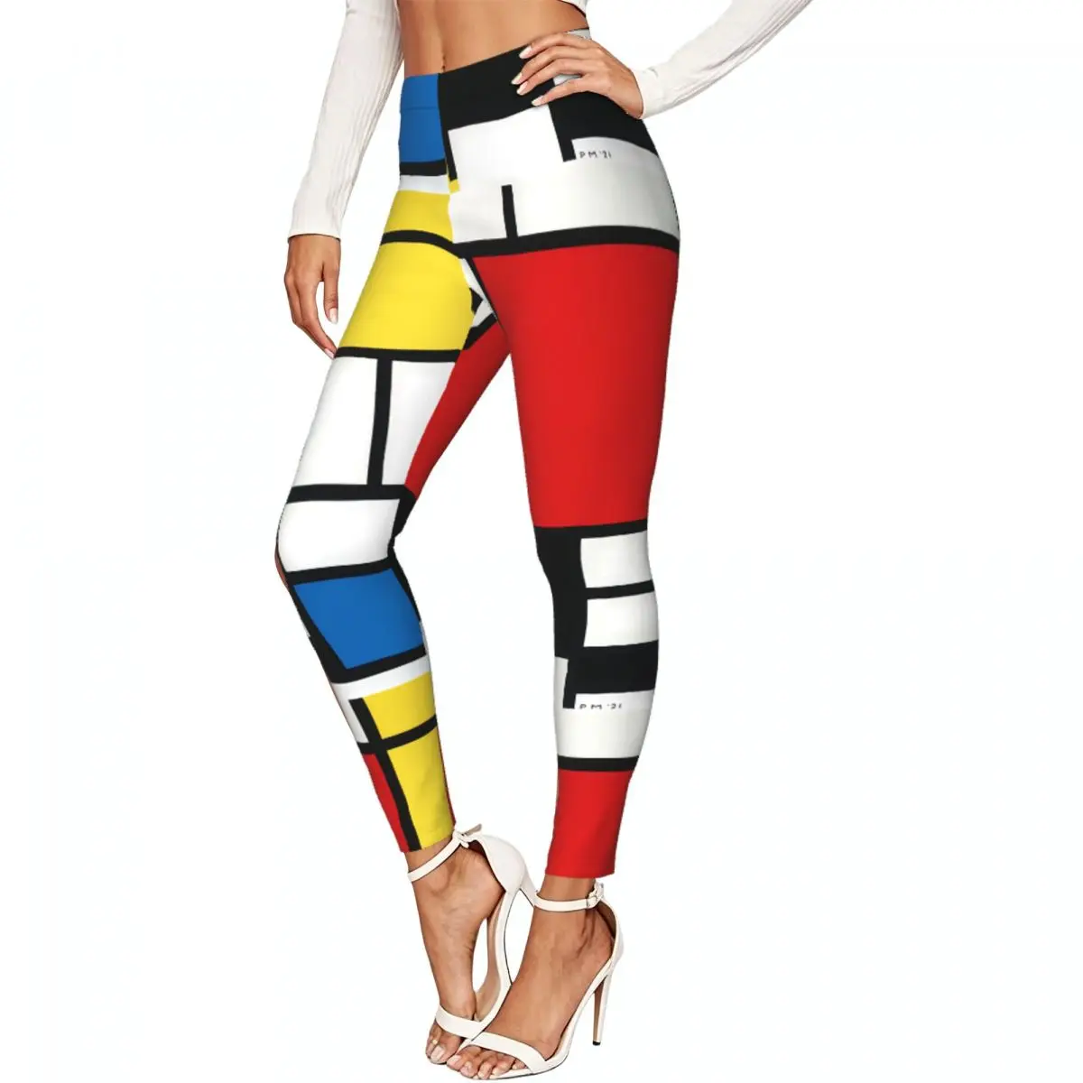 Piet Mondrian Women Stretchy Leggings High Elastic Comfortable Fitness Yoga Pants
