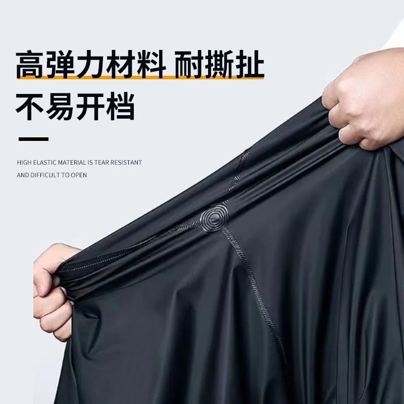 Thickened Motorcycle Reflective Raincoat Set PVC Knitted Raincoat Rain Pants Battery Car Split Raincoat Deliveryman Raincoat