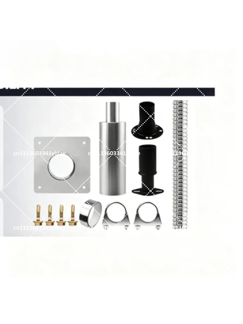 Generator Exhaust Extension Kit with Heat Shield Wall Mount for Safe Venting Noise Reduction