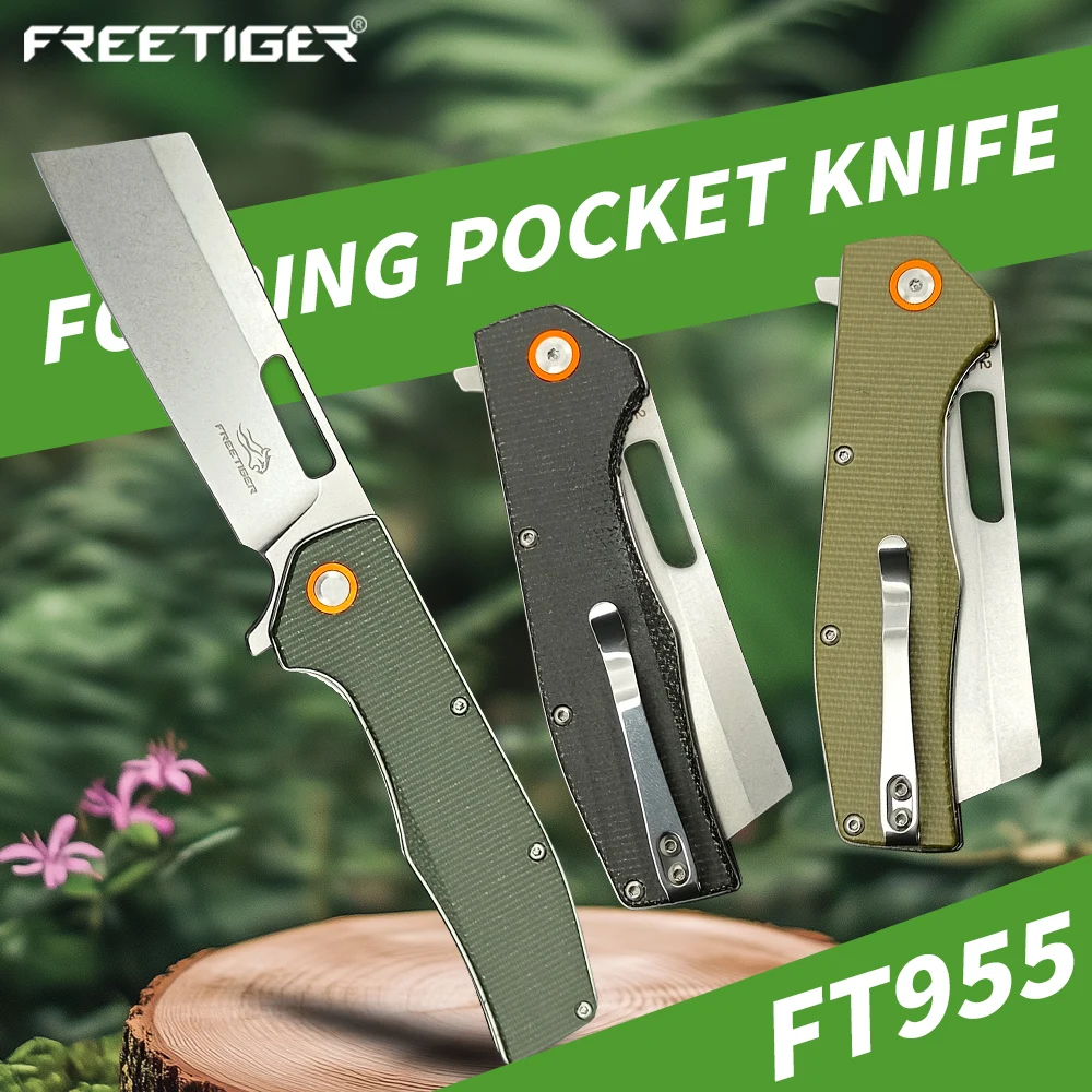 

FREETIGER FT955 Складной нож D2 Лезвие Микарты Ручка Открытый Кемпинг Охота Туризм Выживание Тактические карманные ножи EDC