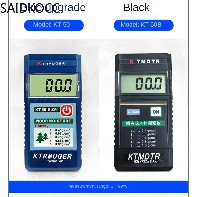 Inductive KT-50 wood moisture meter Moisture content quick tester KT-50B log and board Hygrometer Electromagnetic wave sensor