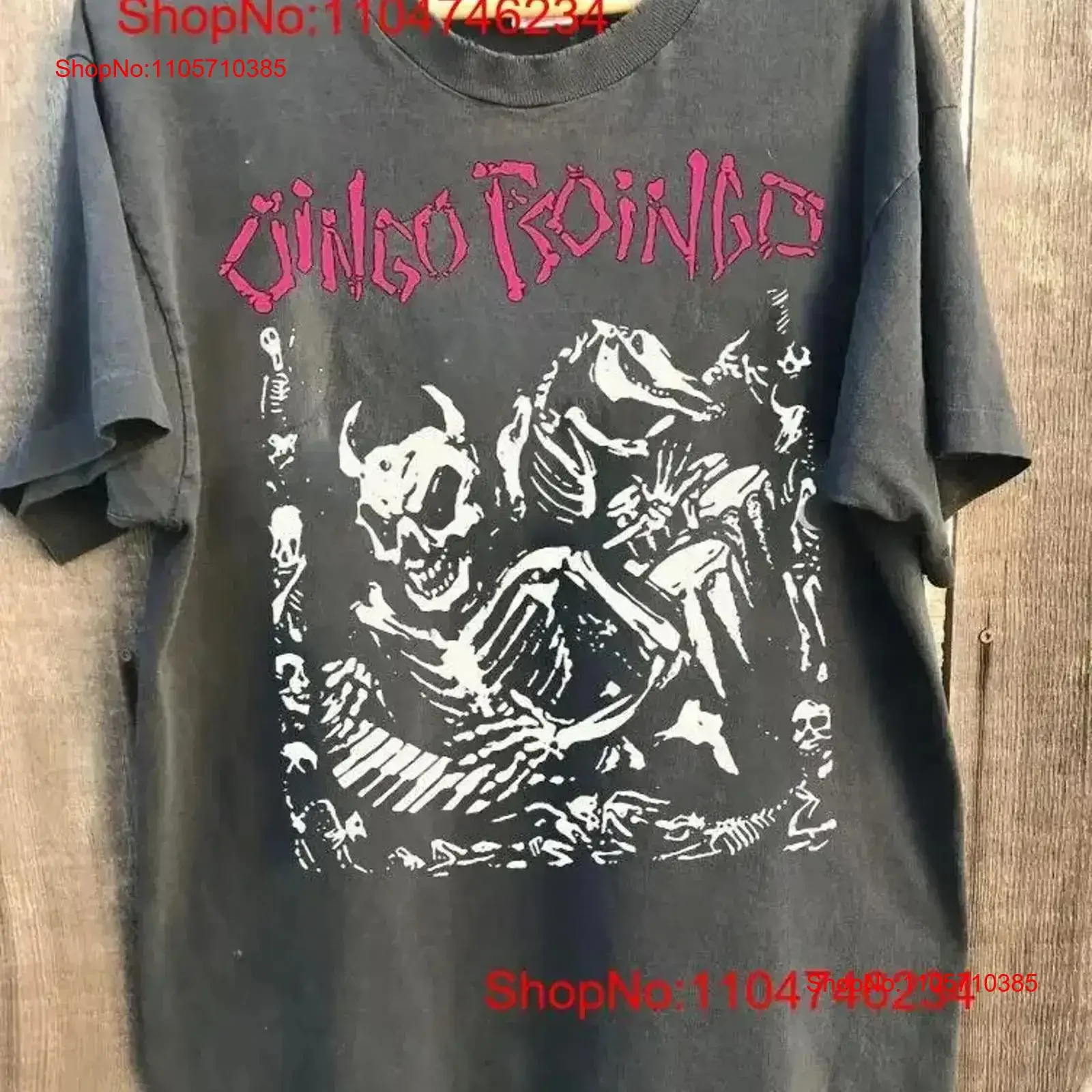 Oingo Boingo T Shirt Charcoal S 5XL VM4240 vintage Washed Versatile fashion Comfortable Stretched Slightly Soft Breathable