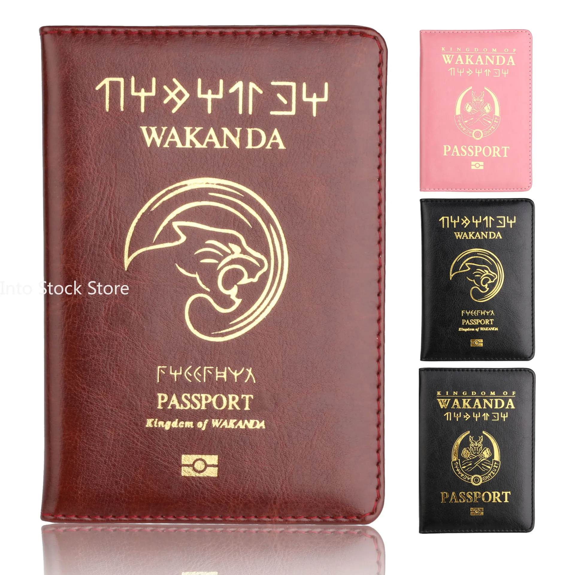 Best Wakanda Forever Black Panther Leather Passport Holder Case Light Weigt Travel Accessories Wallet Passport Cover