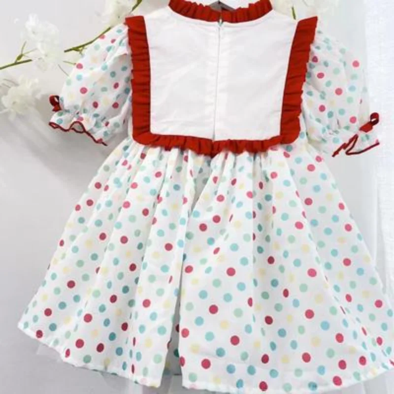 ins Turkey Kids Dress Party Dress for Kids Girl Flower Girl Dresses Eid Dress Birthday Party Fashion Sweet Girls Dress