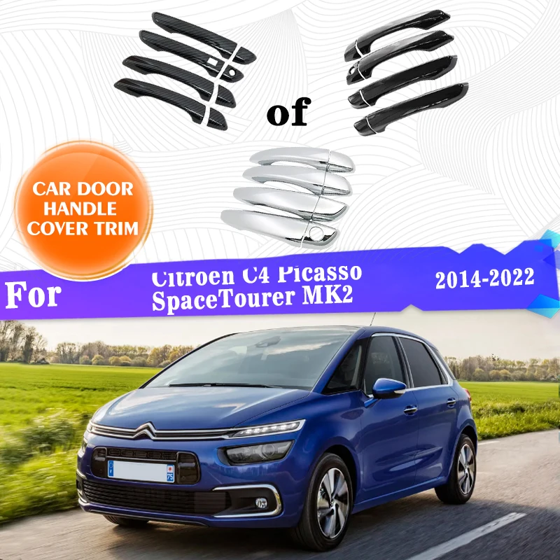 

Door Handle Covers For Citroen C4 Picasso SpaceTourer MK2 2014~2022 Car Accessories Stickers Rustproof Retrofits Protective Film