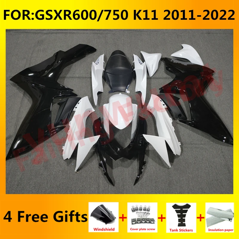 

Fairing kit for GSXR600 750 GSXR 600 GSX-R750 K11 2011 2012 2013 2014 2015 2016 2017 2018 2019 2020 2021 Fairings black white