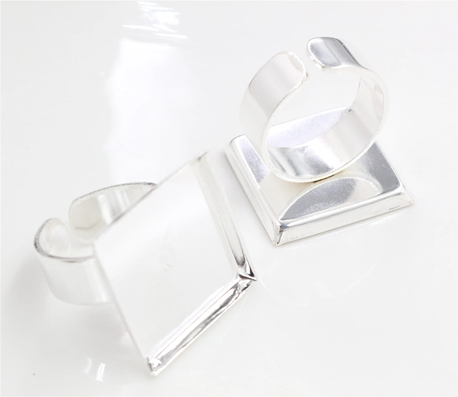 20mm 10 sztuk posrebrzane i brązowe kolory Plated plac regulowany pierścień ustawienia Blank/Base,Fit 20mm szklane Cabochons, przyciski — zdjęcie 7
