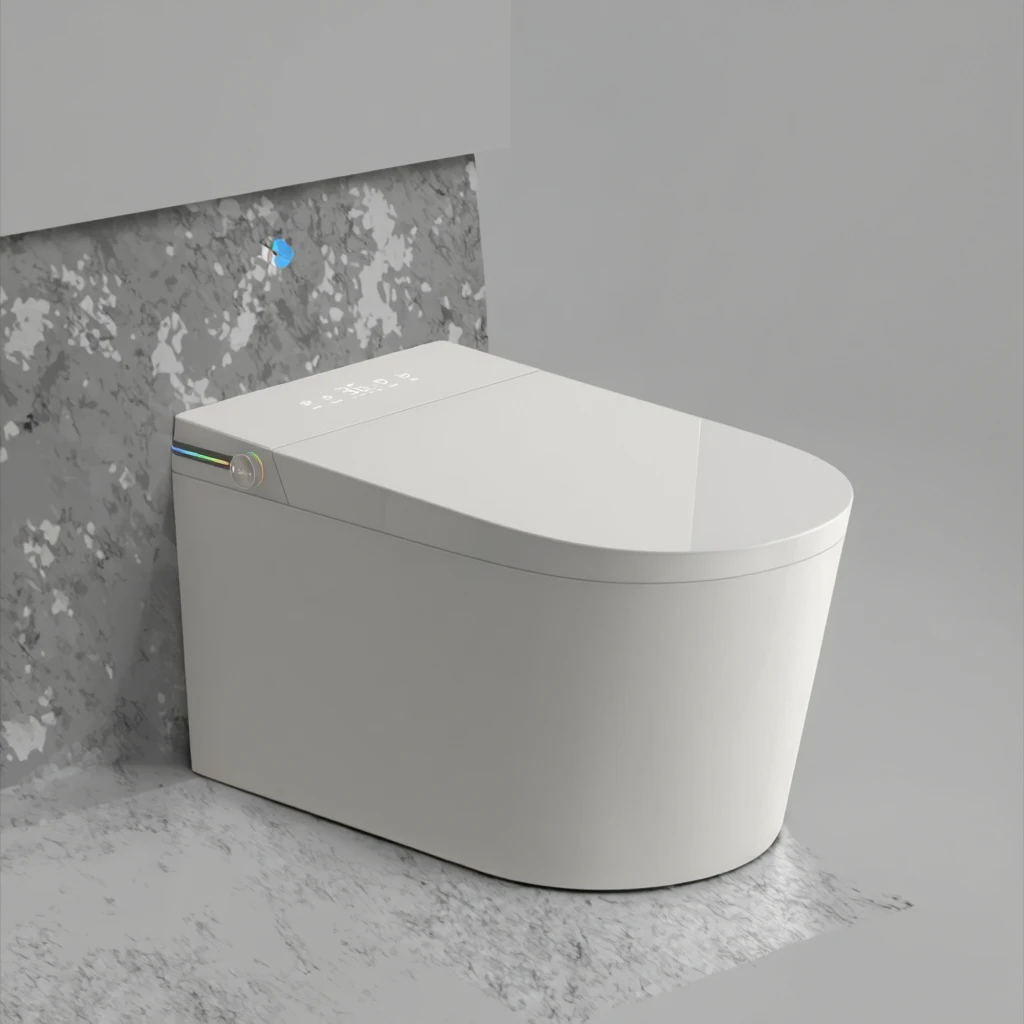 Modern Smart Wall-mounted Smart Toilet Set S-shaped Sewer, Odor-free Ceramics, Automatic Induction, Remote Control, Seat Heating