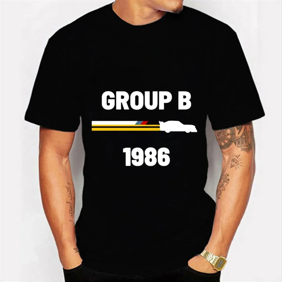 Rally Cars Tops Y2k Oversized Women Men Tee Shirt 1986 Group B Rally Cars Graphic T-shirt Women/Men Streetwear Crewneck Tshirts