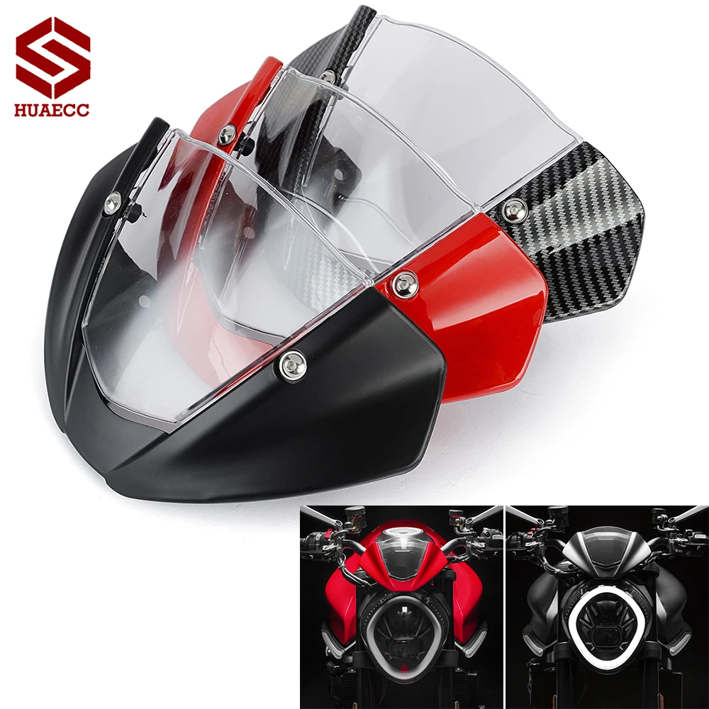 

Motorcycle Windshield Windscreen Headlight Upper Shield for Ducati Monster 937 950 Monster937 Monster950 2021-2022