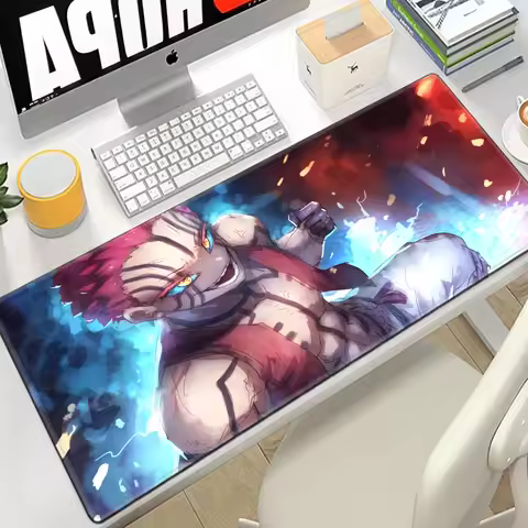 Akaza Demon Slayer Anime Mouse Pad Large Gaming Pad XXL Desk Mat Non Slip Double Sided PU Game Computer Leather Keyboard Mat