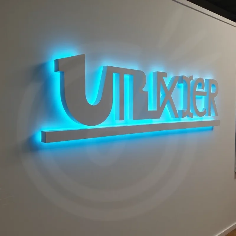 Custom 3D Backlit LED Metal Letters Illuminated Sign Light Up For Outdoor Business Storefront Waterproof Advertising Signage