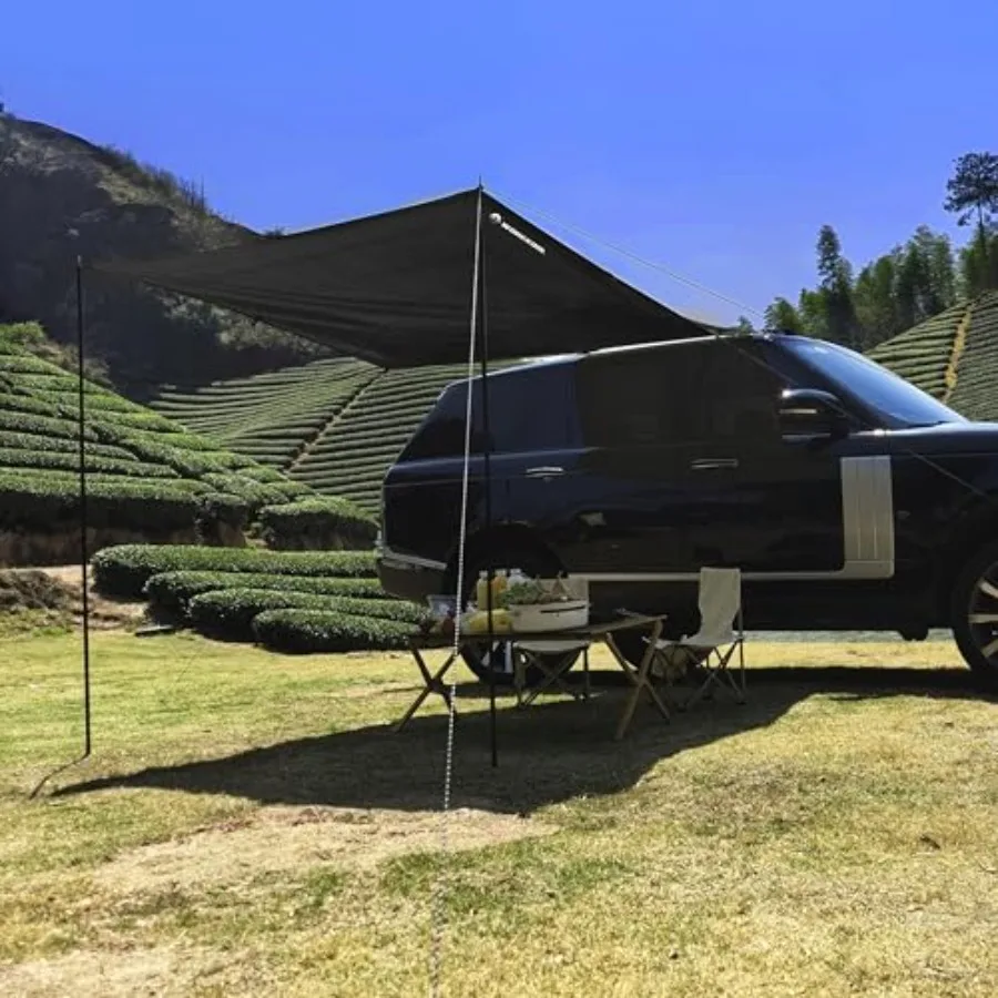 

Awning Tarp for Camping, Tailgate Awnings and Shelters for Sun Shade and Waterproof, Outdoor RearandSide Vehicle Awning Shelter