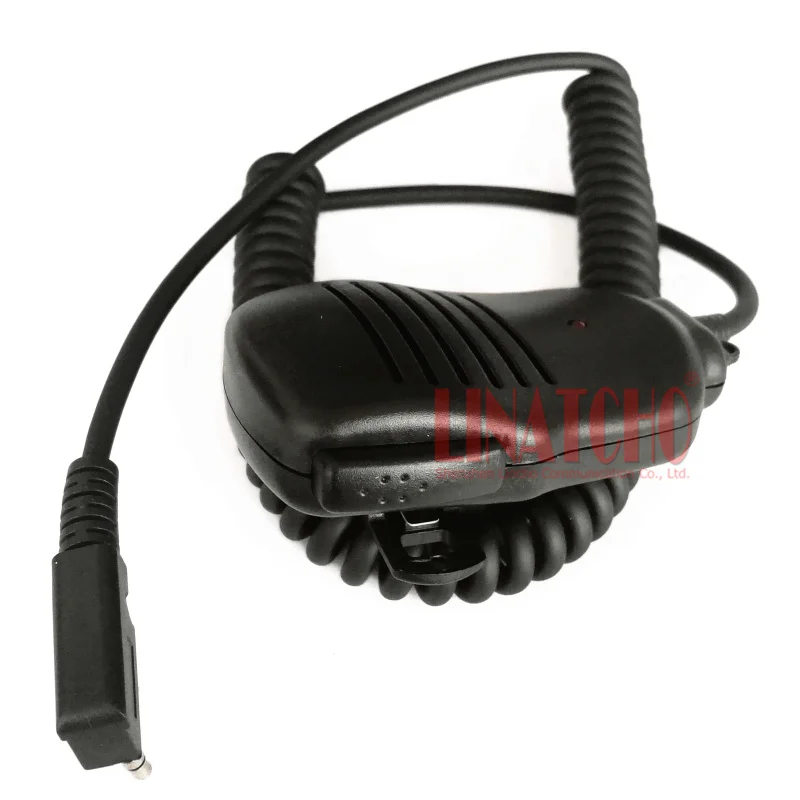Red Light Universal Small Portable Radio Walkie Talkie 2 PINS TK Connector MIC Microphone UV-5R