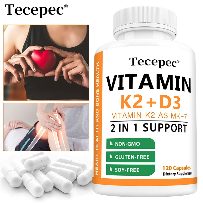 

Vitamin D3 K2 - Boosts Immune Support, Improves Mood, Promotes Bone and Teeth Health, Boosts Immunity, Easy To Swallow
