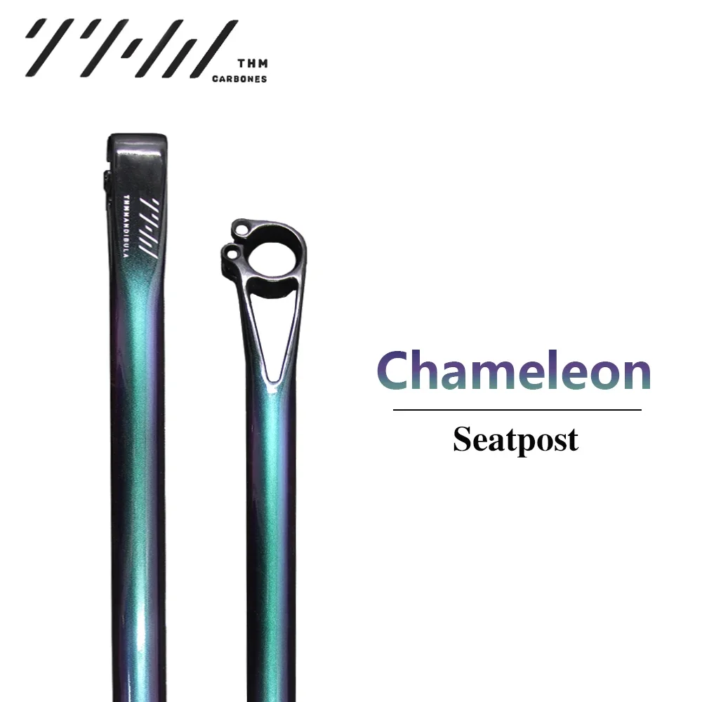 

THM Full Carbon Chameleon Hollow Seatpost 0°/25° Options 27.2/30.8/31.6mm Length 400mm Universal Fit for Road Gravel MTB Bicycle