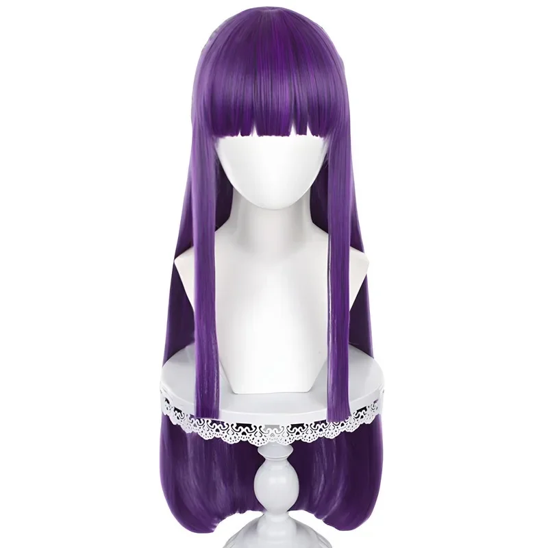 Purple Long Hair High-temperature Silk Anime Firen Daily Wear Cosplay Wig Stage Performance Festival Party Simulated Hair