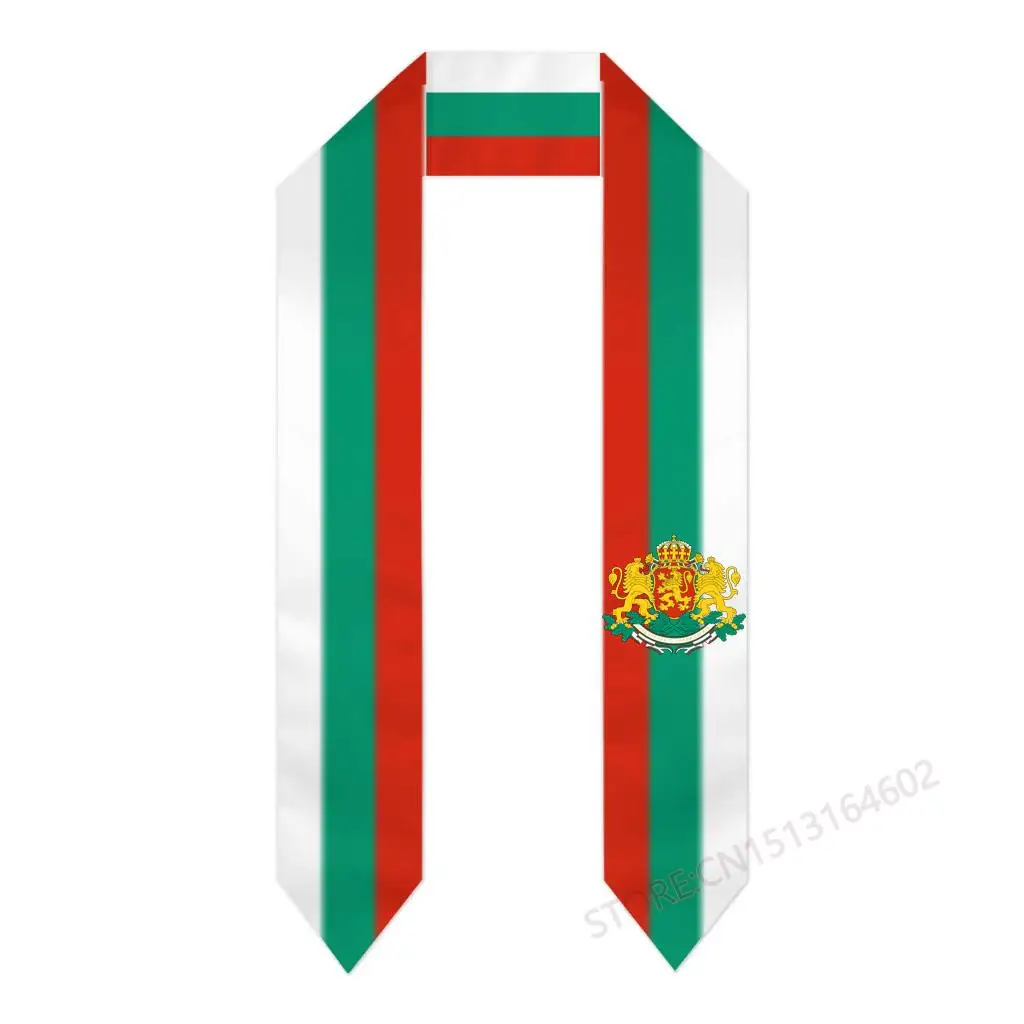 

Custom Name Or Logo Bulgaria Flag Scarf Cool Graduation Stole Sash International Study Abroad Class of 2023 Shawl