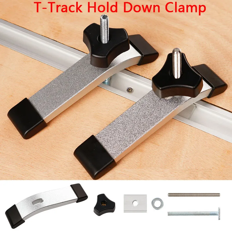 

Woodworking T Track Slider M8 T Screw M8 Nut M8 Slider Saw Table Acting Hold Down Clamp For T-Slot T-Track Wood Work DIY Tools