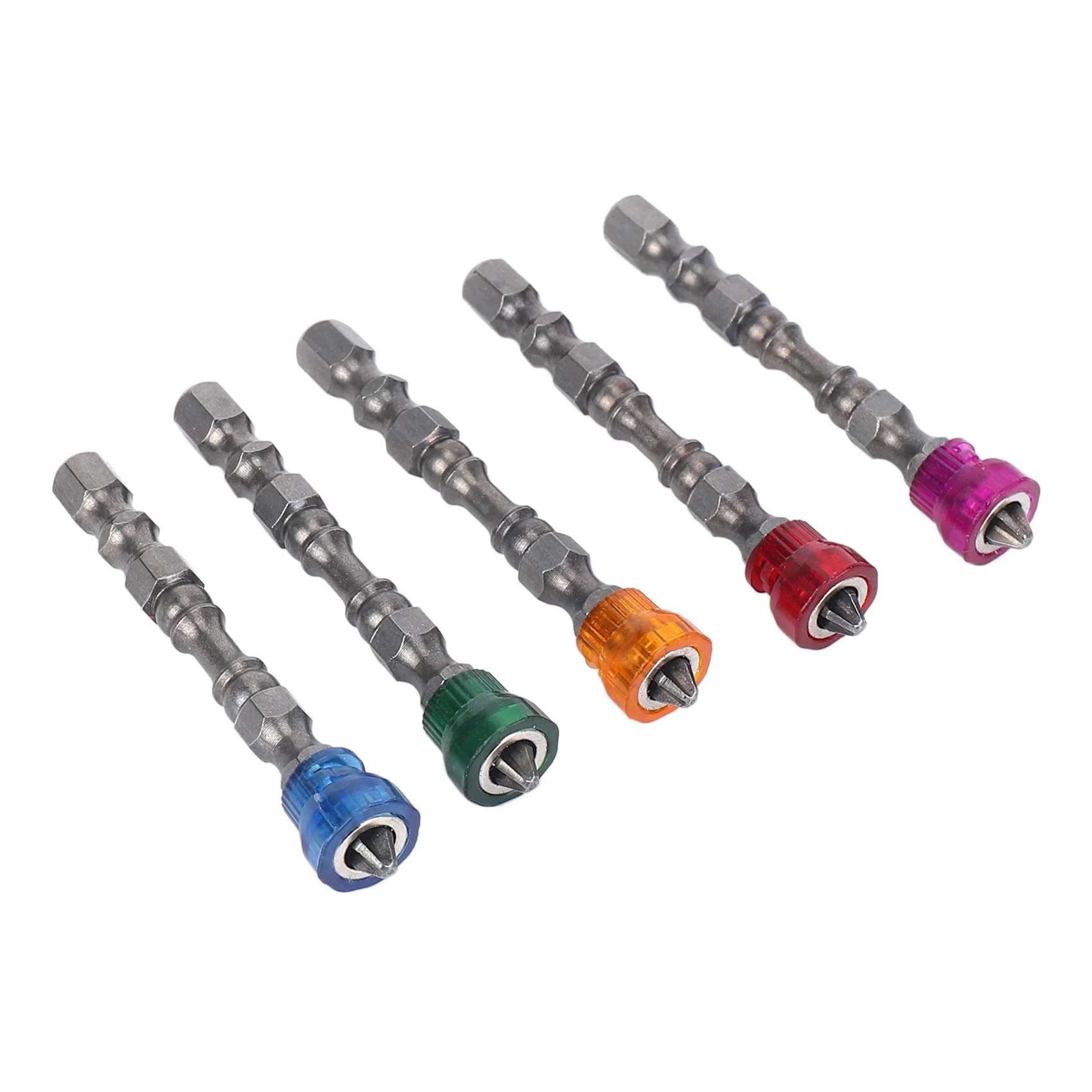 ABRW-20X Anti SLIP ไฟฟ้า HEX ไขควงแม่เหล็ก 65 มม.S2 PH2 SINGLE HEAD Bit เครื่องมือ 5 สี