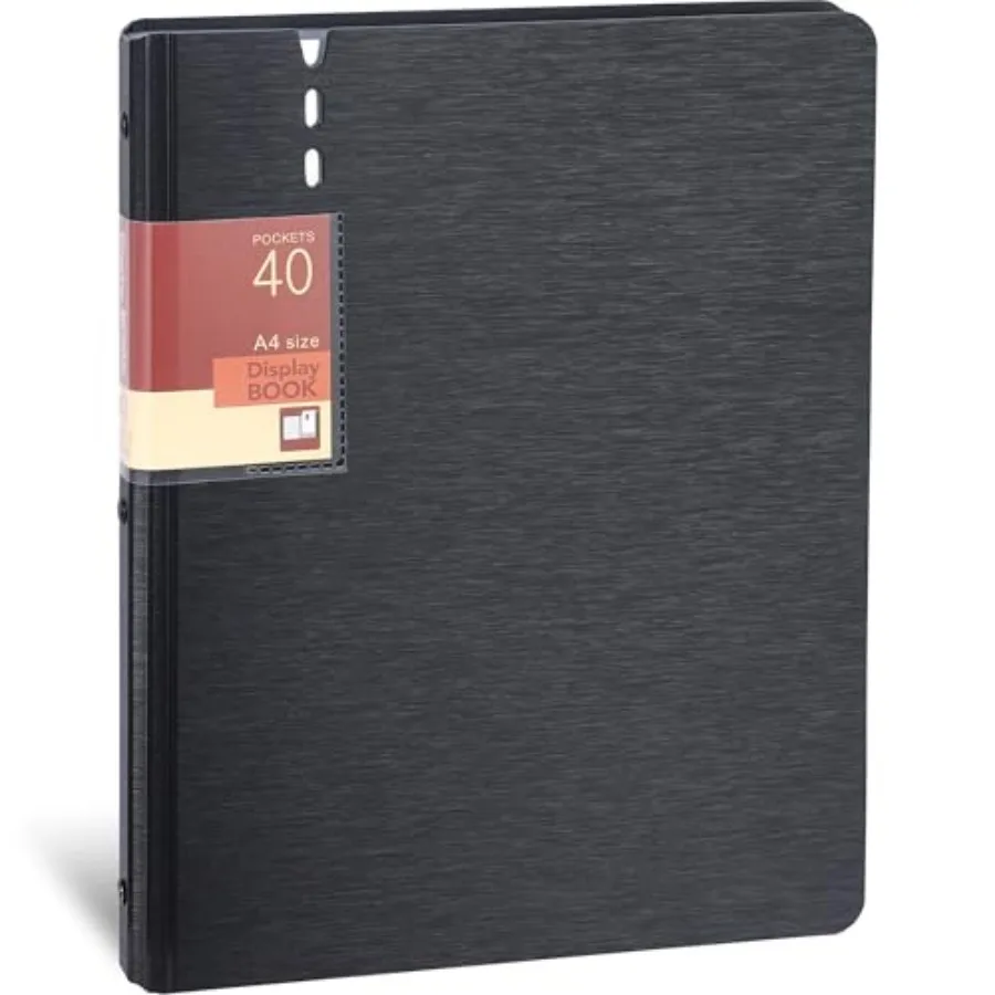 

Presentation Binder 40-Pocket Displays 80 Pages 9x12 inch with Plastic Sleeves Portfolio Organizer for Documents Certicates Art