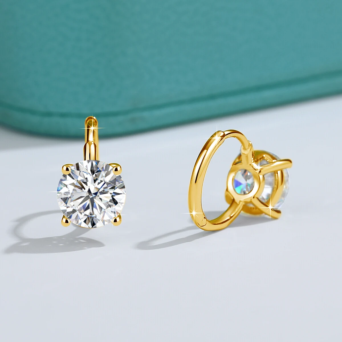 

Серьги-кольца с муассанитом для женщин, из стерлингового серебра 925 пробы, для пирсинга хряща и септума, простые ювелирные украшения