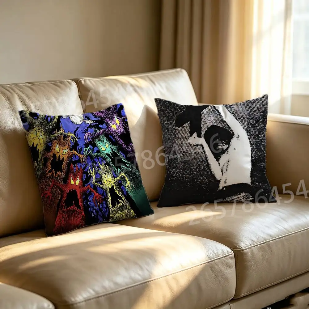 S-Sematary H-Haunted Mound Polyester Printed Pillow Cover Square 30 35 40 45 50 55 cm Soft for Sofa Bed Car Home Decor