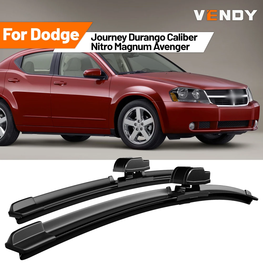 Escobillas de Goma para Limpiaparabrisas Delanteros para Dodge Journey, Durango, Caliber, Nitro, Magnum, Avenger, Accesorios para Automóviles