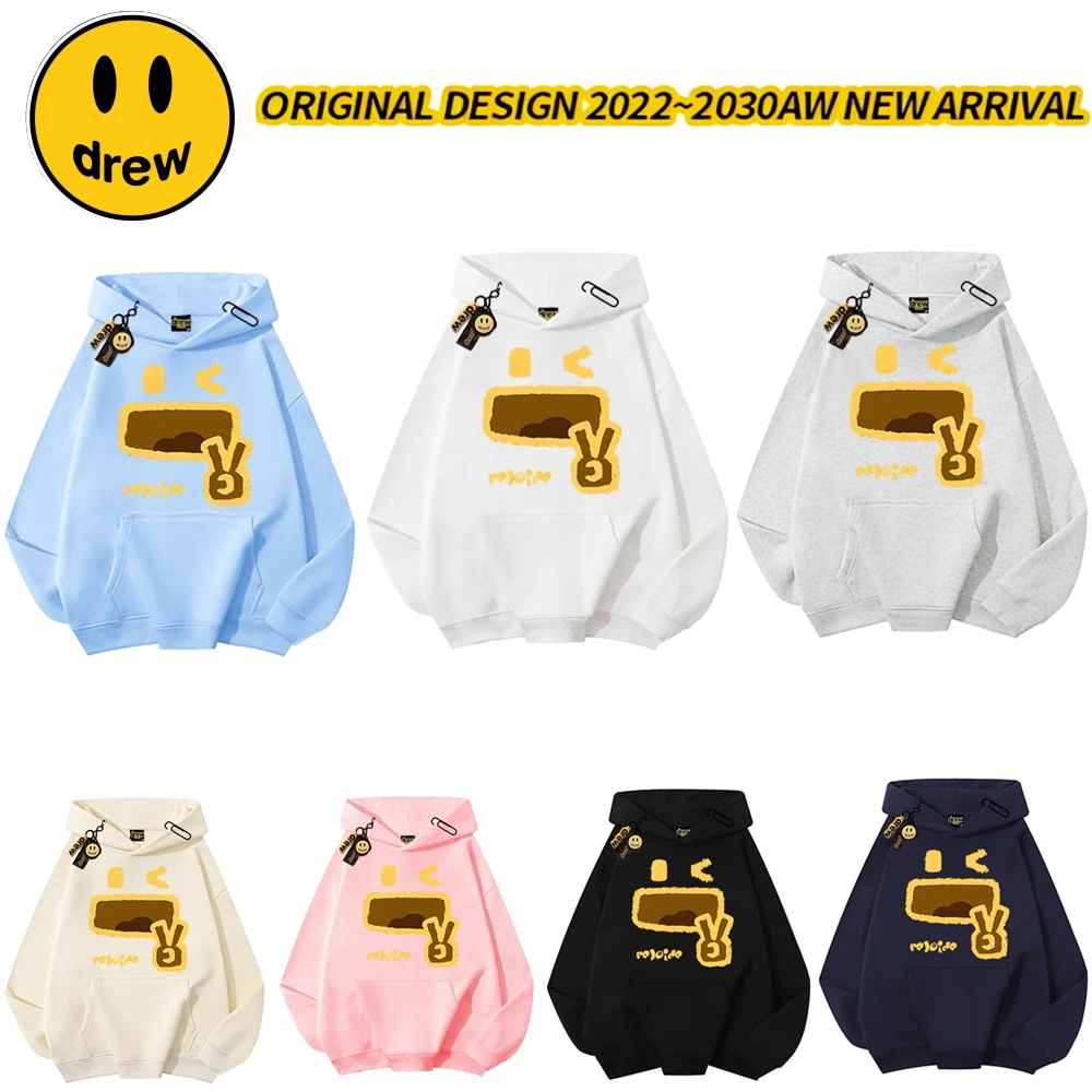 

Drew House Loose and Casual Hooded Comfortable Fashion Trends Hoodie Wear for Men And Women Autumn And Winter Daily Travel Top