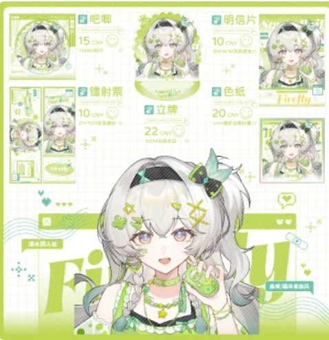 Anime Honkai：Star Rail Firefly Robin Castorice Acrylic Stand Figure Model Plate Cosplay Collection Desktop Decor Gifts QS