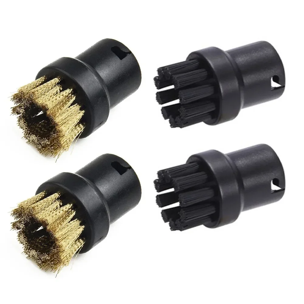 4 Pcs Round Brush Nozzle For Karcher SC1 SC2 SC3 SC4 SC5 Steam Cleaner Household Steam Cleaner Replacement Spare Parts