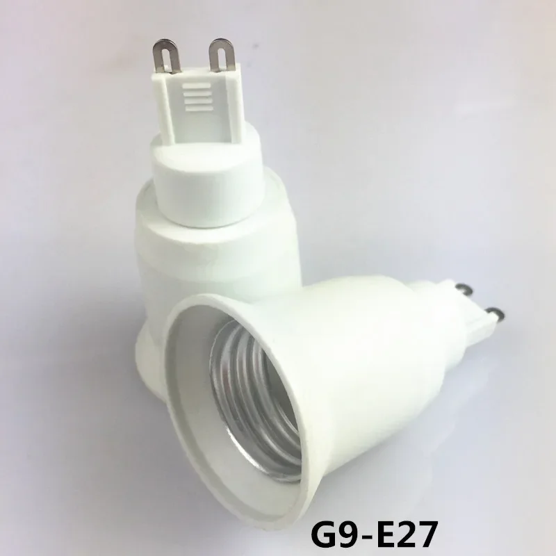 G9 para e27 e26 adaptador de soquete de luz base da lâmpada titular conversor acessório iluminação cerâmica pbt retardador chama 3/5 unidades/pacote