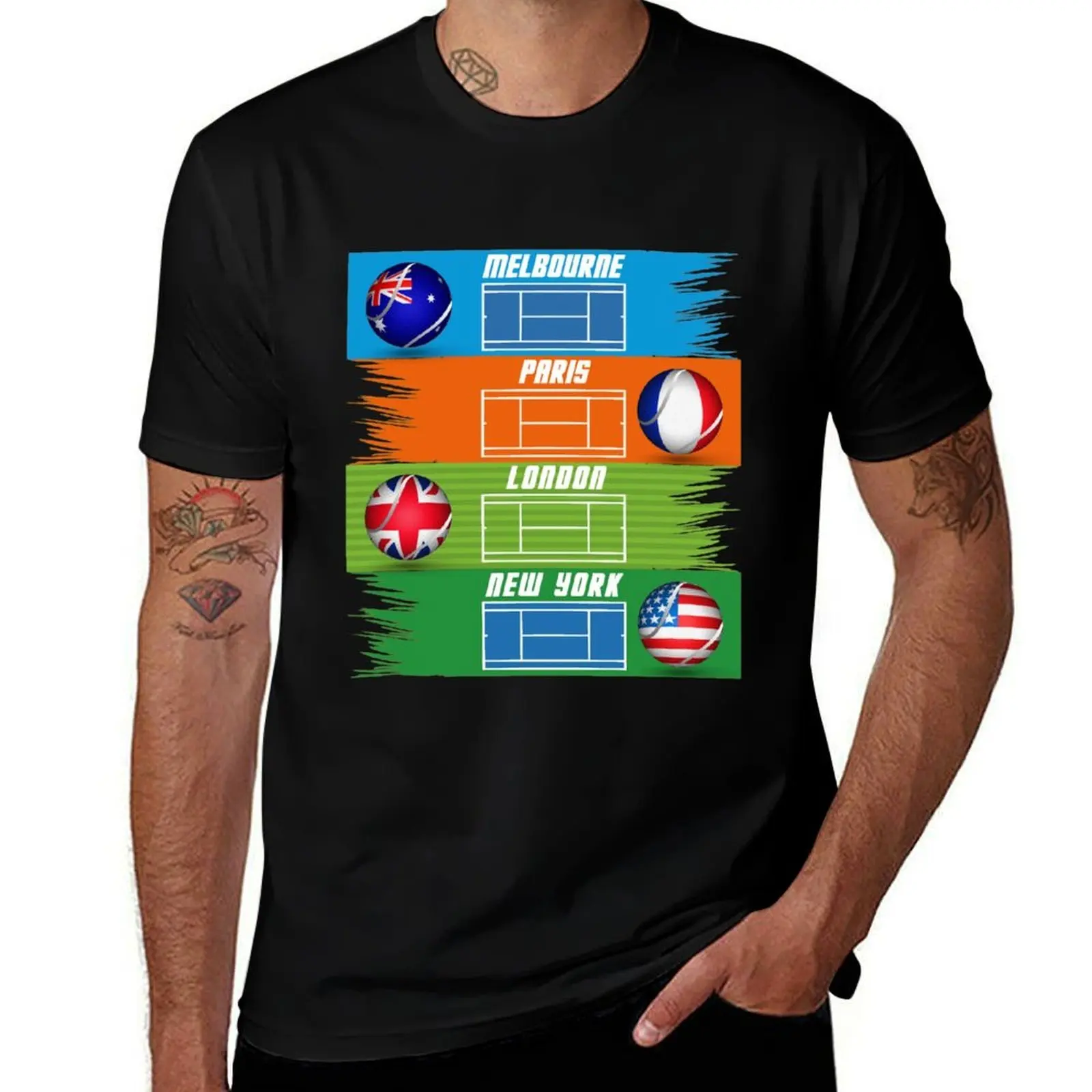 

T-Shirt essential cotton t world 100% around shirt t all the for man shirt Grand men t Slam shirt Tennis