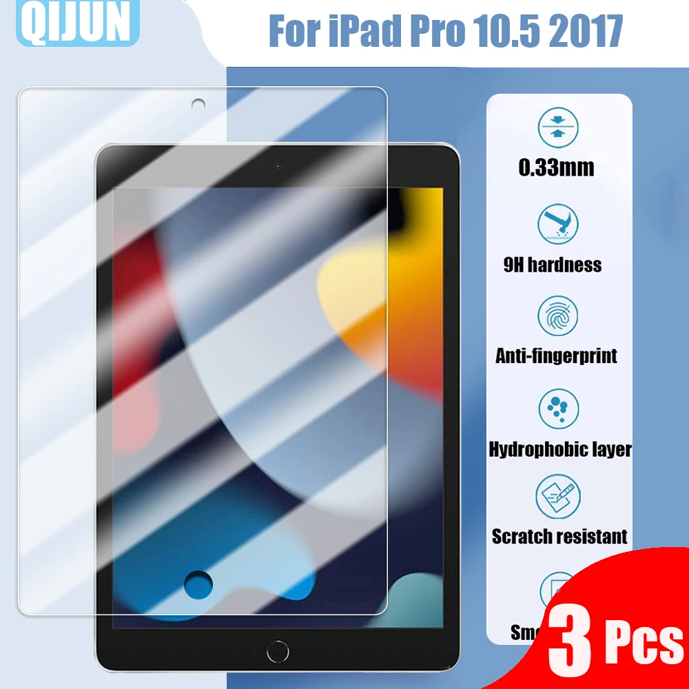 

Пленка для планшета из закаленного стекла для Apple iPad Pro 10,5, 2017 дюйма, с защитой от взрывов и царапин, с защитой от отпечатков пальцев, 3 шт., ipadpro A1701, A1709