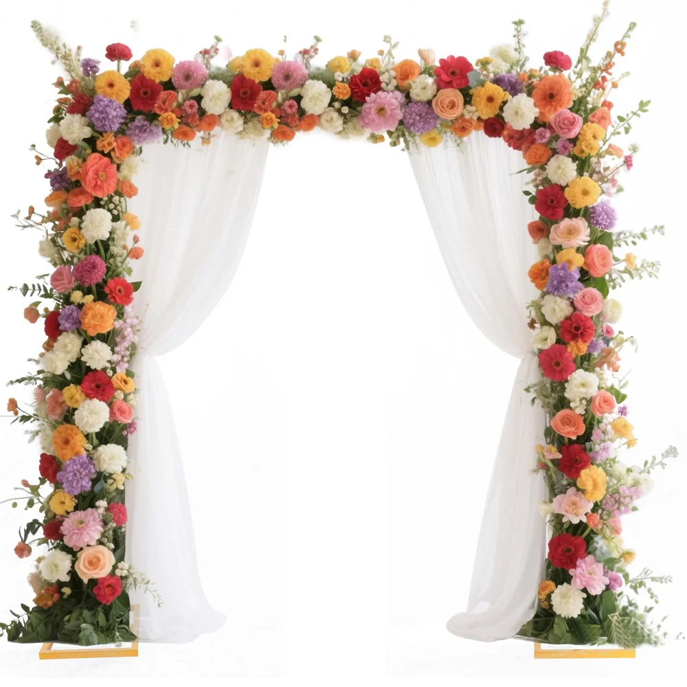 2M*2M Goldener Metall-Hintergrundbogen-Ständer, Bogen für Hochzeit, Brautparty, Weihnachten, Geburtstagsfeier, Party-Dekorationszubehör – Detail 6
