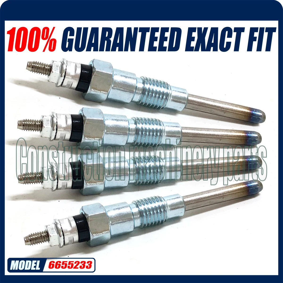 4pcs 6655233 New Glow Plug For Bobcat Loader B330 BL370 BL470 BL570 645 743 S150 S160 T90