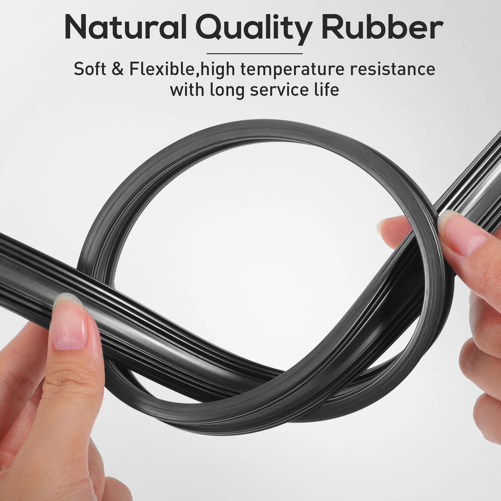 Strisce tergicristallo senza telaio da 10 pezzi Ricarica lama in gomma premium Resistente alle alte temperature Funzionamento silenzioso e liscio per tutti