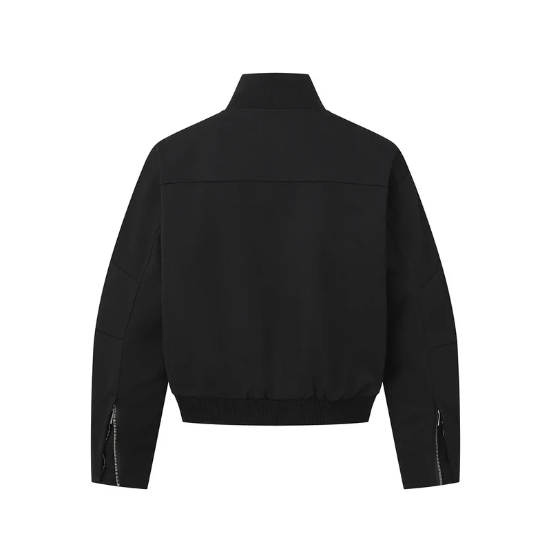 QICHE Cleanfit Loose Versatile Short Jacket Men American Vintage Stand Collar Bomber Jacket